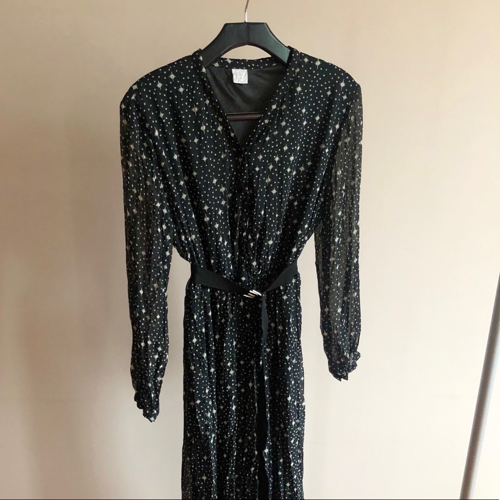 JUDITH Polka Dot & Star Print Dress